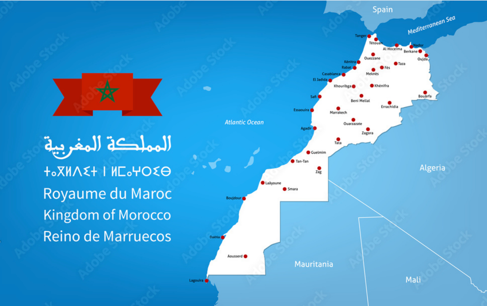 Kingdom of Morocco Map Full