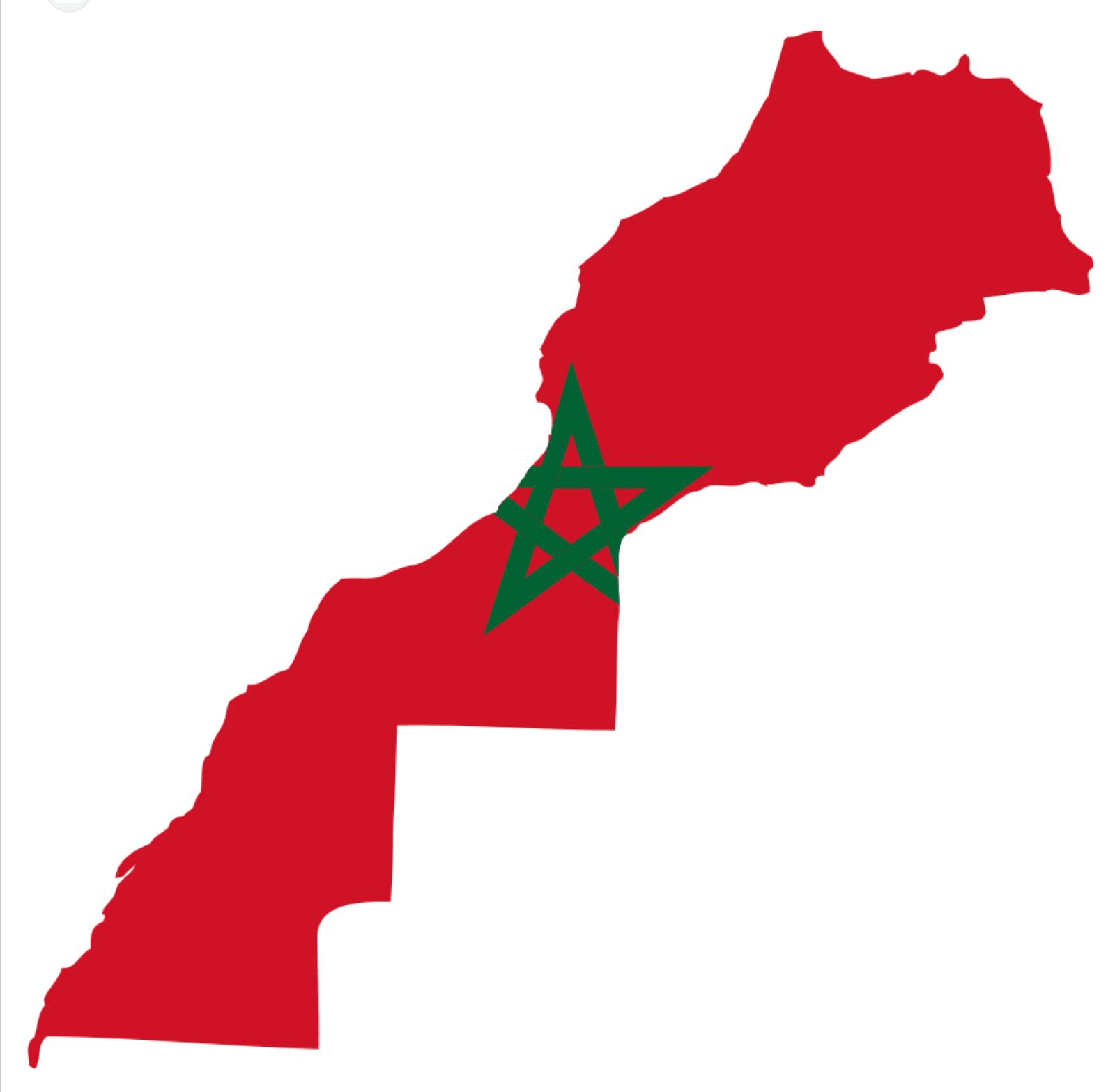 Morocco Map with Flag Cover