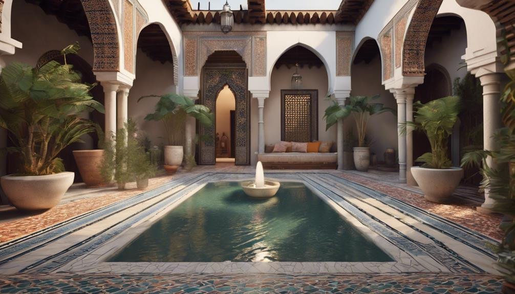 traditional moroccan courtyard home