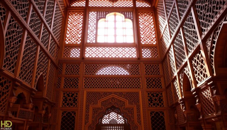 Traditional woodcarving (mashrabiya) in Moroccan Architecture